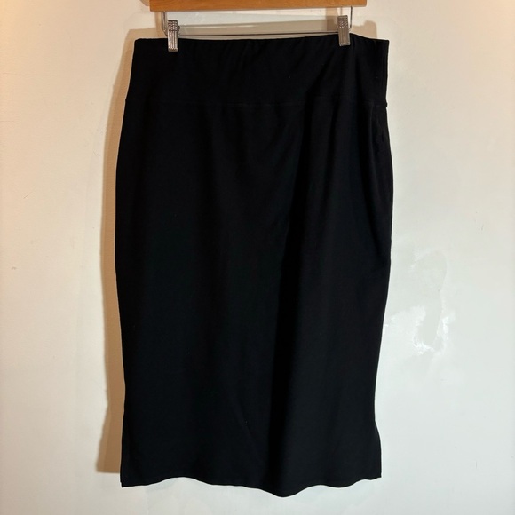 EILEEN FISHER Sz 14 (estimated) Texture Knit Side Slit Pull On Pencil Skirt - Picture 5 of 7
